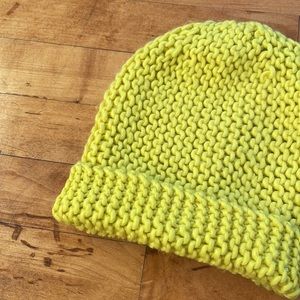 Nearly neon yellow hat